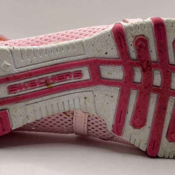 SKECHERS Pink Mary Jane Strappy Flat Shoes! Leather & Textile. Size 7.5 - Picture 4 of 5